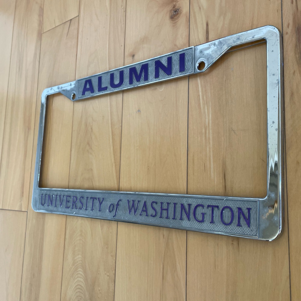University of Washington Alumni  License Plate Vintage